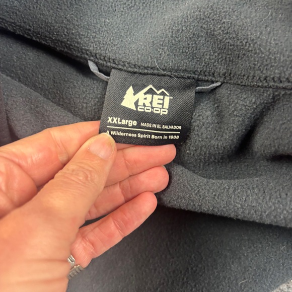 REI Coop Men’s Charcoal Grey Full Zip Fleece Jacket size: XXLarge - Picture 7 of 8
